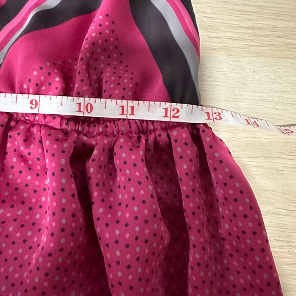 Y2K Old Navy Halter Babydoll Satin Slip Dress Open Back Pink Polka Dot Small - Picture 11 of 12